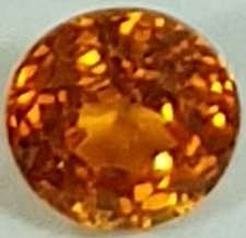 NATURAL ORANGE SAPPHIRE ROUND - 0.7ct