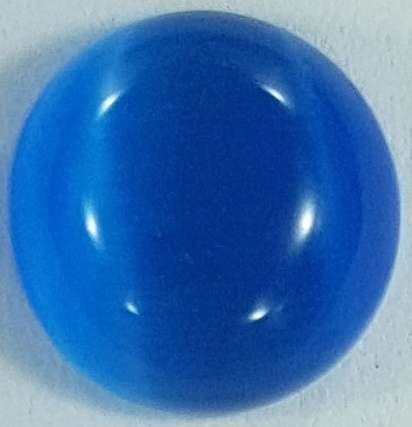 AZURE BLUE CATS EYE ROUND CABOCHON - 8mm