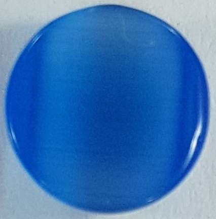 AZURE BLUE CATS EYE ROUND CABOCHON - 8mm