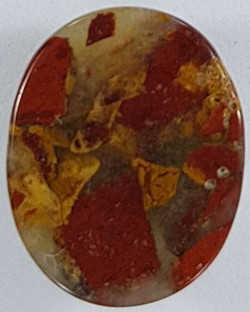 BRECCIATED JASPER OVAL CABOCHON - 10 x 8 mm