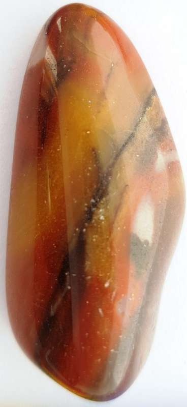 NATURAL BRECCIATED JASPER TUMBLED STONE - 44x20 mm - 80.5 ct
