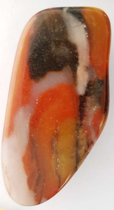 NATURAL BRECCIATED JASPER TUMBLED STONE - 44x20 mm - 80.5 ct