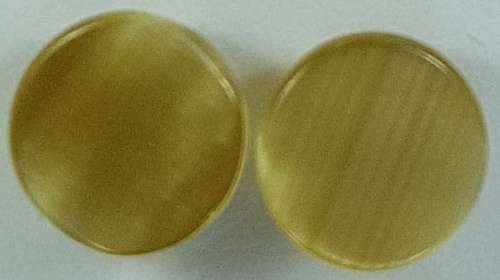 TAUPE CATS EYE ROUND CABOCHON PAIR  - 6mm
