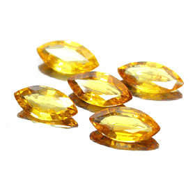 STUNNING YELLOW SAPPHIRES - 5 PIECE LOT!