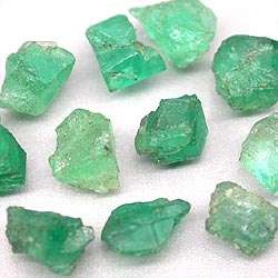 NATURAL UNTREATED EMERALD ROUGH - 11 PIECE LOT!