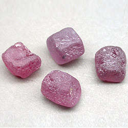 NATURAL UNTREATED RUBY ROUGH - 4 PIECE LOT!