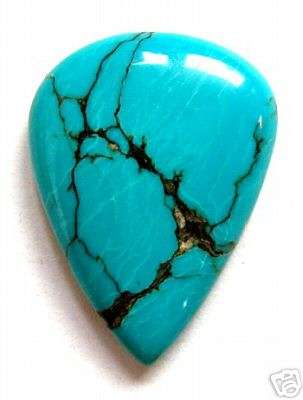 NATURAL TURQUOISE PEAR CABOCHON - 8CT