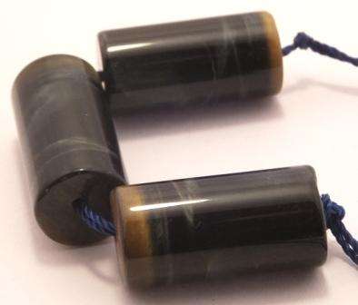 BEAUTIFUL BLUE TIGERS EYE CYLINDER SHAPED BEADS