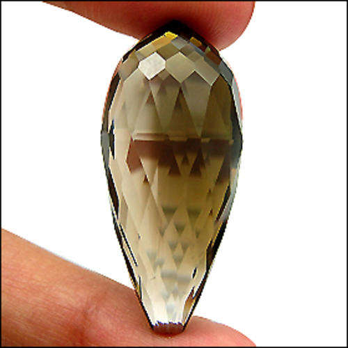 STUNNING SMOKEY QUARTZ BRIOLETTE - 59.50 ct