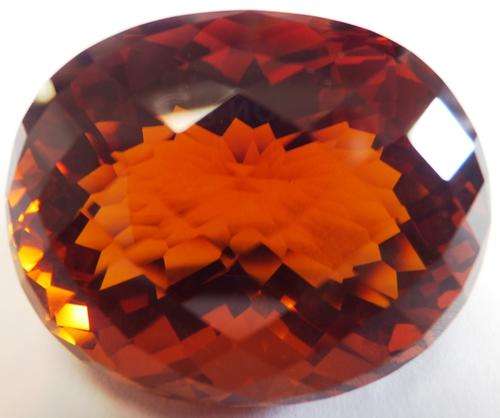 WOW! AMAZING COLLECTORS ITEM - MASSIVE LAB CREATED CITRINE - 28 x 22 mm - 77.42 ct