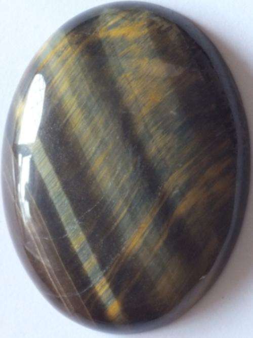 MASSIVE NATURAL GOLD TIGERS EYE CABOCHON - 60 x 45 mm