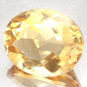 NATURAL UNHEATED CITRINE FROM BRAZIL - 11 x 9mm oval - 3ct
