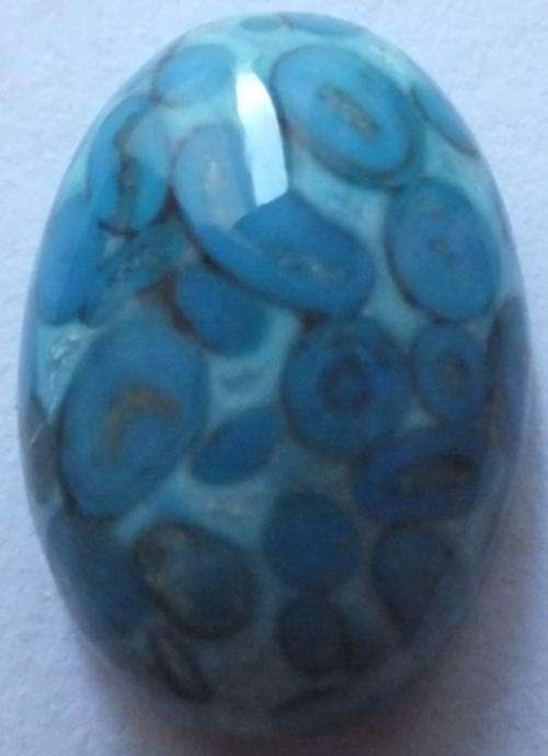BLUE MARBLE OVAL CABOCHON - 18 x 13 mm