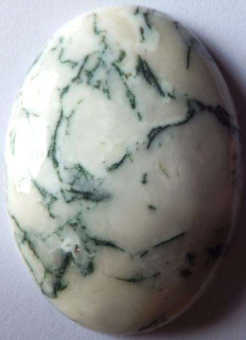 MASSIVE MOSS AGATE CABOCHON - 60 x 45 mm