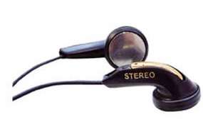 Black Water Resistant Stereo Earphones