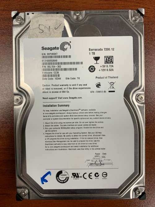 Seagate Barracuda 1TB HDD
