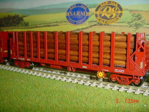 HO SAR STJ-Series Timber Load Wagon with Metal Wheels & Kadee Couplers
