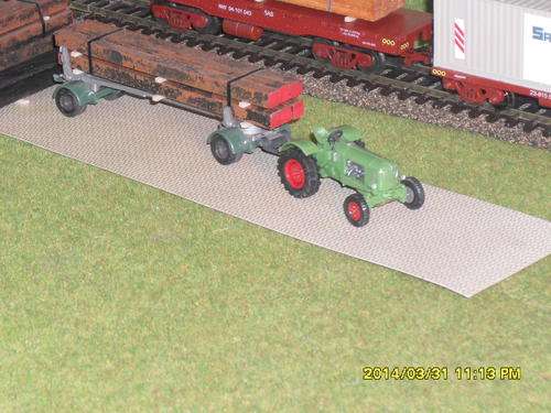 HO Wiking Models Tractor & Trailer (Timber business) [excluding other items in picture])