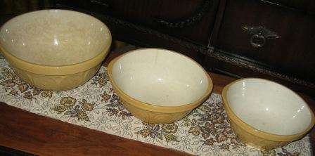 OLD/VINTAGE  MIXING BOWL  X 3 SMALL MEDIUM LARGE ~HAVE A LOOK!!!