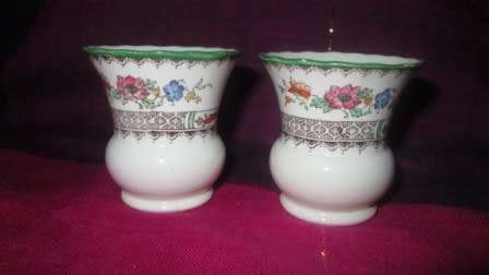 2 COPELAND ENGLAND VASES WITH FLORAL DESIGN ~  HAVE A LOOK!!!