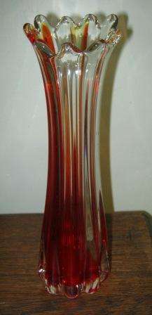 FANTASTIC RED YELLOW ORANGE AND CLEAR GLASS IN GREAT CONDITION ~ A TRUE FIND !!~ HAVE A LOOK!!!