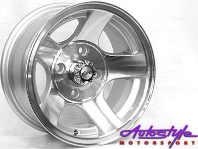 13" Evo BK222 4/114 Alloy Wheels CODE BK222 - 4/114 pcd - suitable for Nissan 1400 bakkie models - s