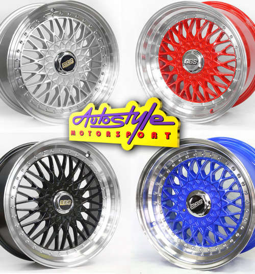 15" BBS Hyper Silver 4/100 & 4/110 Alloy Mag Wheels Rims