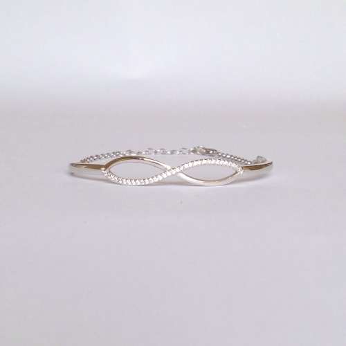FREE Courier Delivery- Elegant Infinity Bangle - Sterling Silver