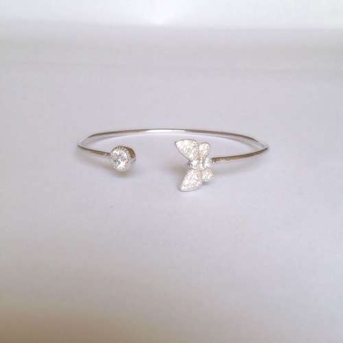 FREE Courier Delivery- Butterfly Dazzler Bangle - Sterling Silver