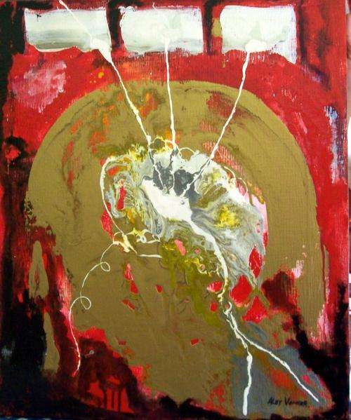 THOUGHTS  BY   ALET VENTER, 500x600x45mm, on blocked stretched canvas
