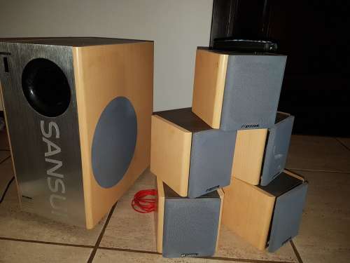 Powerful Sansui SHT-10 Active Subwoofer with Remote and 5 speakers. at Pta