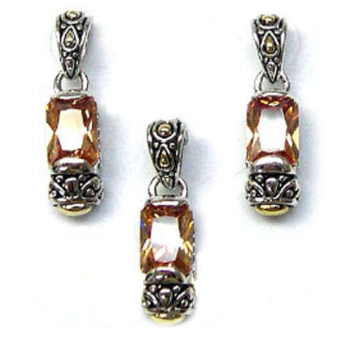 Designer Inspired Necklace Pendant & Earrings Set