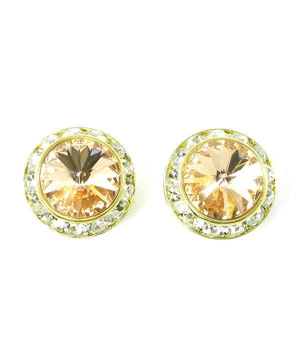 FREE SHIPPING - Swarovski Austrian Crystal Earrings / Gold