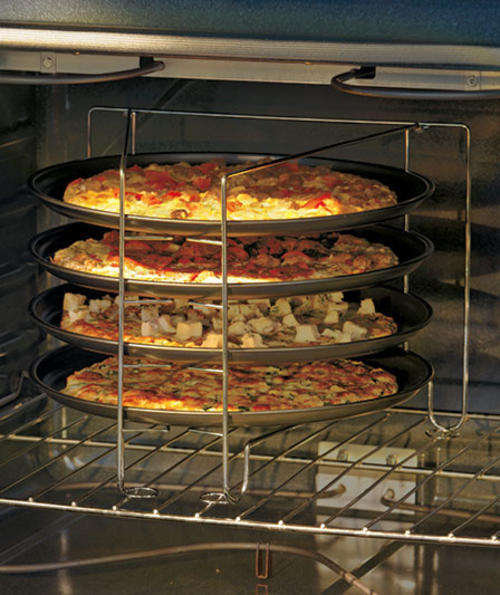 5-Pc. Pizza Pan and Rack Set (See Pics)