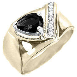** Read B4 Bidding ** 2.50ctw Black Diamond & Diamond ZrO2 Ring