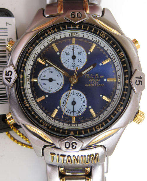 ** Read B4 Bidding ** 2010 PERSIO Gold Titanium Sports Watch / NO EFT - CC Only