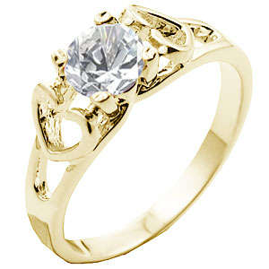 ** MOTHER'S DAY ** 1.50ctw 'Twin Heart' Diamond ZrO2 Ring
