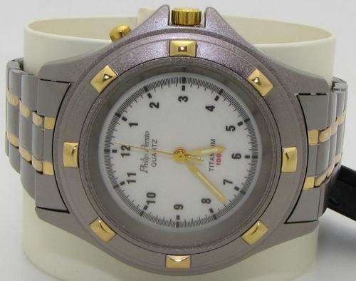 ** Read B4 Bidding ** Persio Titanium TuTone Date Watch / NO EFT - CC Only
