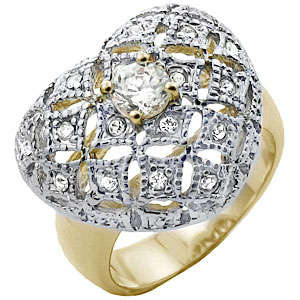 ** Read B4 Bidding ** 1.50ctw Diamond & Diamond ZrO2 Ring / Size 7