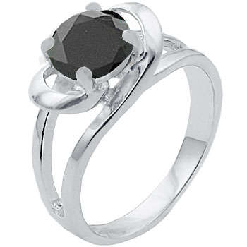 ** Read B4 Bidding ** 3.25ctw Black Diamond ZrO2 Ring / Size 8