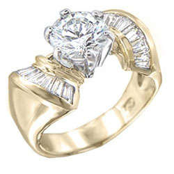 ** Read B4 Bidding ** Designer 5.00ctw Diamond & Diamond ZrO2 Ring / Size 8 1/2