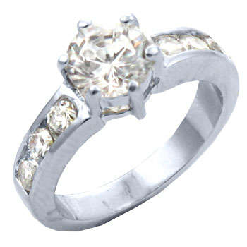 ** Read B4 Bidding ** 3.50ctw Diamond & Diamond ZrO2 Ring / Size 7