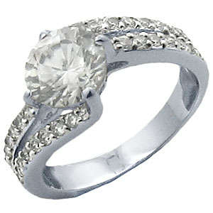 ** Read B4 Bidding ** Designer 4.50ctw Diamond & Diamond ZrO2 Ring / Size 9
