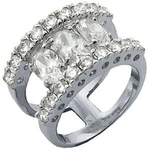 ** Read B4 Bidding ** Designer 5.00ctw Diamond & Diamond ZrO2 Ring / Size 7