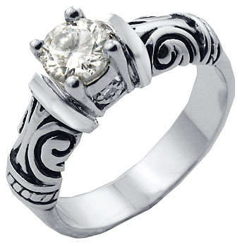** Read B4 Bidding ** 1.50ctw Diamond ZrO2 Ring / Size 10