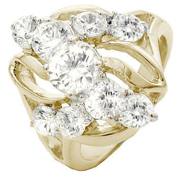 ** Read B4 Bidding ** 6.00ctw Diamond & Diamond ZrO2 Ring / Size 7