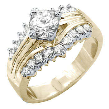 ** FREE SHIPPING (see details) ** 2.50ctw Diamond & Diamond ZrO2 Ring / Size 10