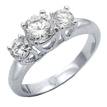 ** Read B4 Bidding ** 3.25ctw Diamond & Diamond ZrO2 Ring / Size 7