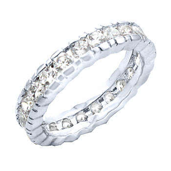 ** Read B4 Bidding ** 2.50ctw Diamond & Diamond ZrO2 Ring / Size 8