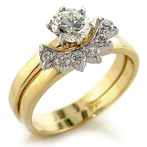 ** Read B4 Bidding ** 1.50ctw Diamond & Diamond ZrO2 Ring Set / Size 6